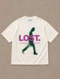 T-Shirt Oversize “LOST” Bianca Uomo – Made in Italy