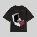 t-shirt grafica oversize bianca wanna fuck forever distrettoundici codice01 retro