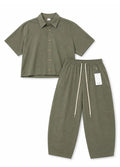 Coordinato Lino Verde Militare Uomo – Made in Italy