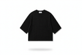 T-Shirt Waffle Crop Nera Uomo