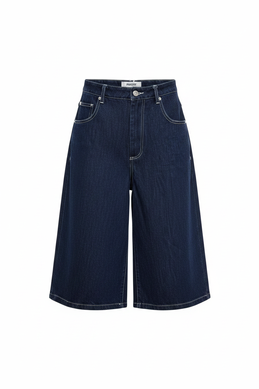 Jorts Denim Blu Notte Uomo