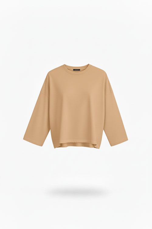 Longsleeve Crop Beige DSTR11