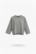Longsleeve Crop Grigia DSTR11