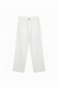 Pantalone Lino Wide Leg Bianco Uomo