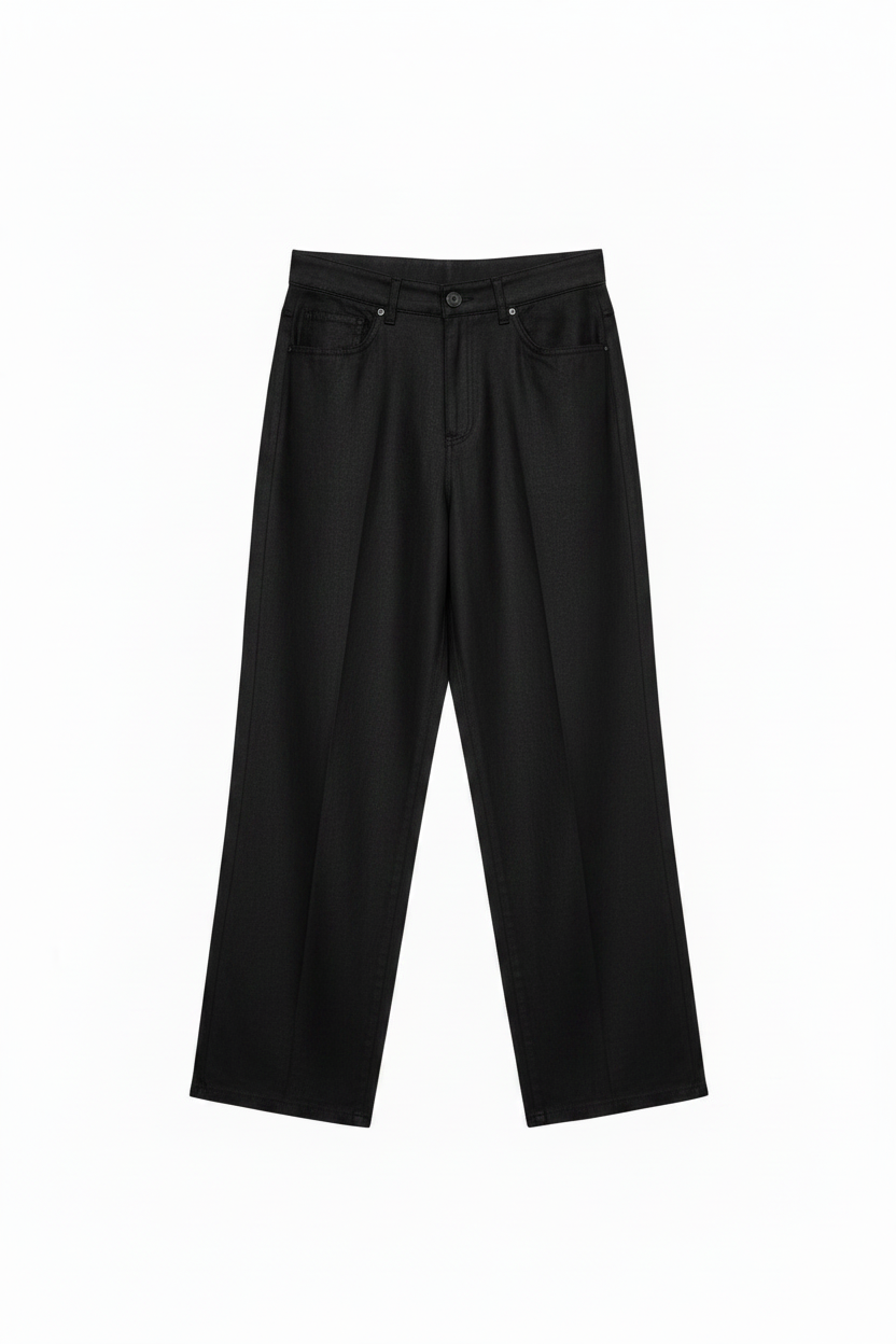 Pantalone Lino “Balloon fit” Nero Uomo