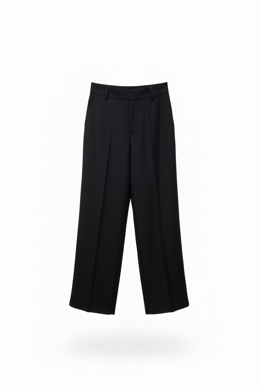 Pantalone Nero Wide Leg Ghost Mannequin