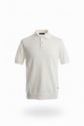 Polo Knit Lino Misto – Bianco