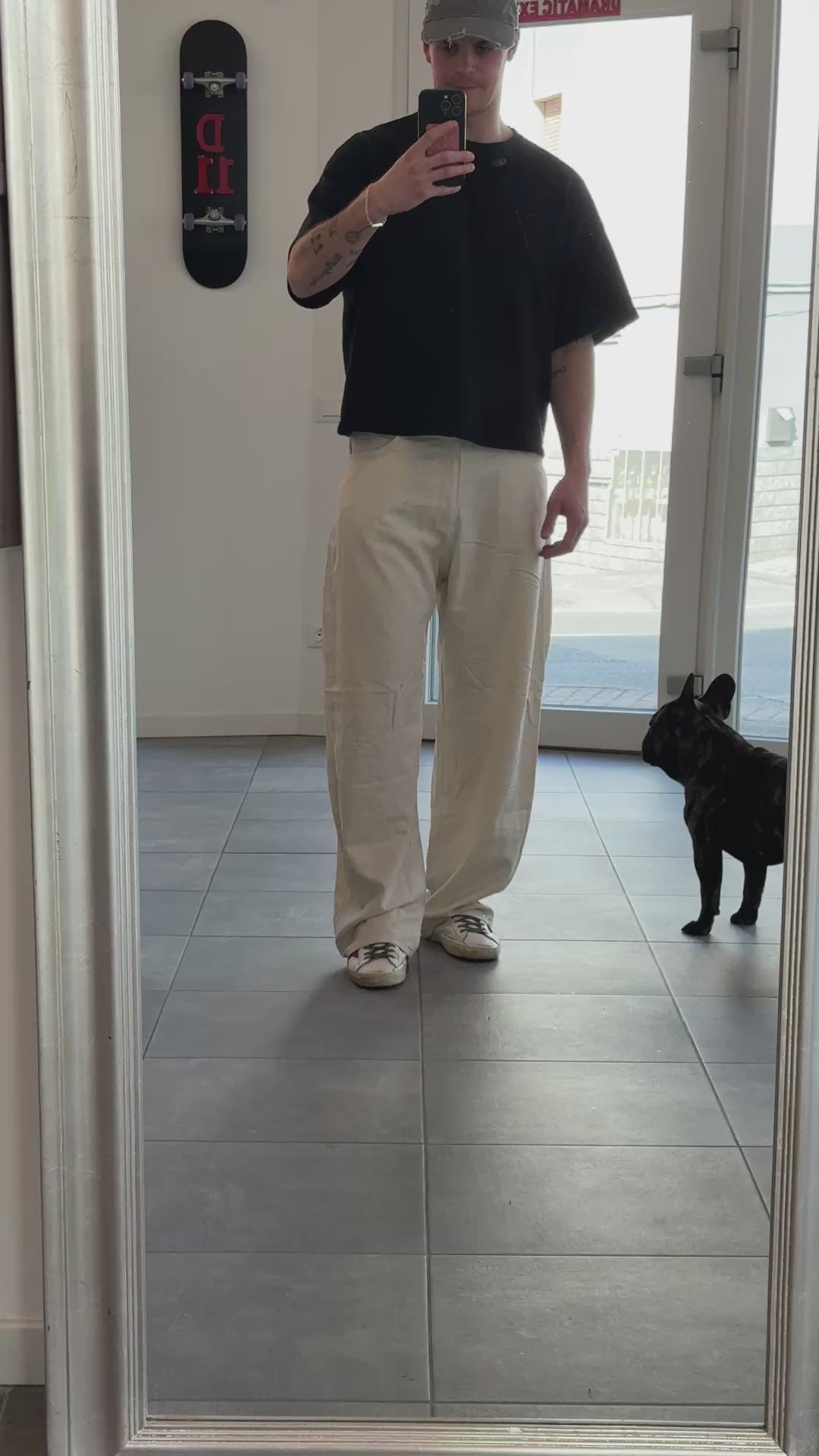 Pantalone Lino “ballon Fit” Beige Uomo