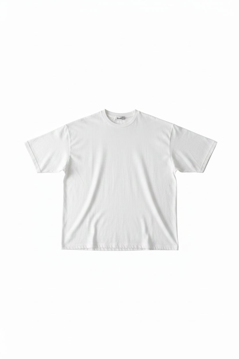 T-Shirt Crop Bianca Uomo