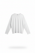 T-shirt Bianca Oversize Manica Lunga