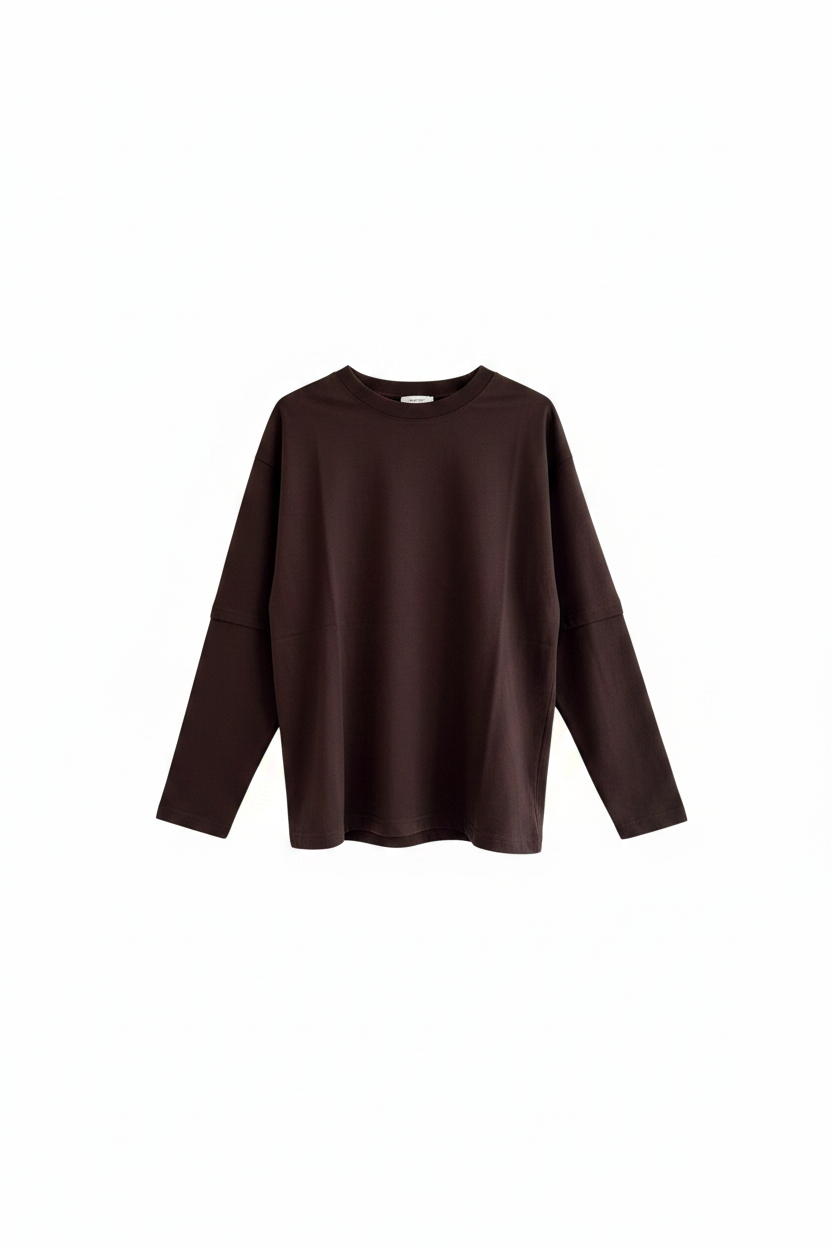 T-shirt Cioccolato Doppia Manica Bicipite