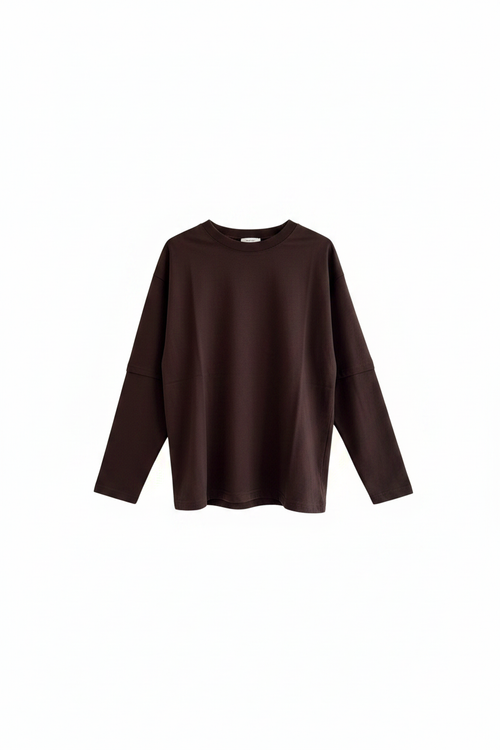 T-shirt Cioccolato Doppia Manica Bicipite