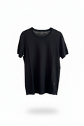 Maglia Girocollo Lino Misto-Nero